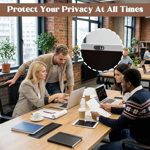 cobee 40 Pcs Webcam Cover, Laptop Camera Cover Slide Universal Camera Privacy Covers Slide Ultra-Thin Webcam Covers for Phone Computer Laptop Pad Protecting Privacy Security(Black) in Saudi Arabia