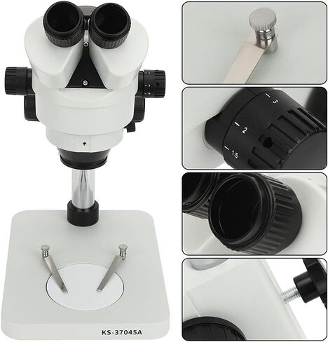 Adjustable Magnification Trinocular Stereo Microscope, Wide Field of View, Easy to Operate with Digital Camera, Ideal for Industrial Welding, Eyepiece 10X to with Computer in Saudi Arabia