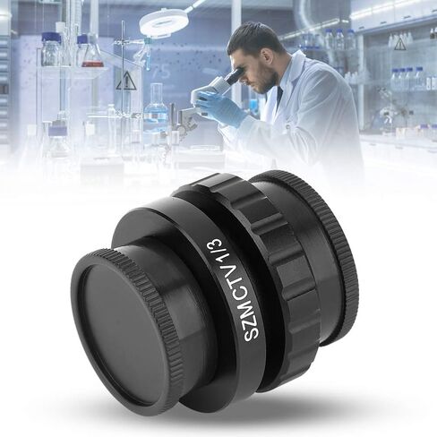 1 or 3 CTV, 3X Magnifier, Standard C Interface, high Definition Optical Coating Lens, SZMCTV 1 or 3 Adapter C Mount Lens Adapter for Trinocular Stereo Microscope Video Camera, in Saudi Arabia