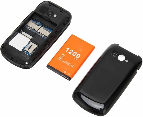 هاتف قابل للطي لكبار السن 2G، هاتف خلوي GSM غير مقفل، شاشة عرض ملونة 1.77 بوصة، بطاقة SIM مزدوجة، شاشة 2.8 بوصة هاتف محمول كبير يدعم مصباح يدوي كاميرا MP3، 1200 مللي أمبير في الساعة عالية in Kuwait