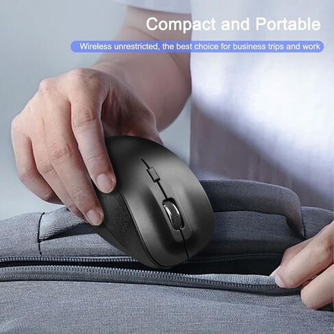 Wireless Mouse, 2.4G Computer Mouse with USB Receiver, 6 Buttons, Stable and Smooth with Low Latency, Portable Wireless Mouse Suitable for laptops, PCs, and Macs in Saudi Arabia