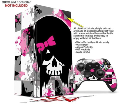 ملصق من الفينيل من WraptorSkinz متوافق مع وحدة التحكم ووحدة التحكم XBOX Series X - Scene Kid Girl Skull (وحدة التحكم في الألعاب غير متضمنة) in Kuwait