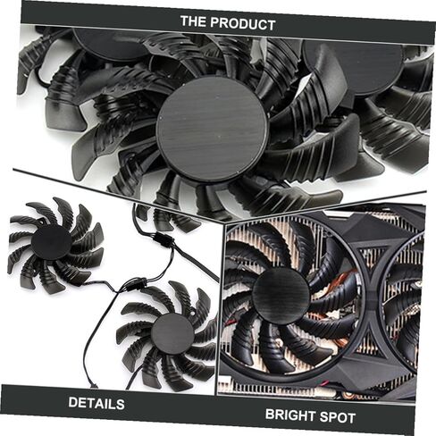 BESPORTBLE Replacement 2-pin 75mm Video Card Cooler Fan Gpu Cooling Fan for Graphics Card Computer Supply Accessories in Kuwait