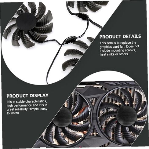BESPORTBLE Replacement 2-pin 75mm Video Card Cooler Fan Gpu Cooling Fan for Graphics Card Computer Supply Accessories in Kuwait