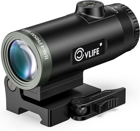 مكبر مضغوط CVLIFE Eaglefeather 3X/4X/5X مع حامل سريع التحرير، 3.54 بوصة/3.35 بوصة/3.14 بوصة، تخفيف العين، مجال رؤية كبير، مكبر نقطة حمراء من الوجه إلى الجانب، 2000 جرام مقاوم للصدمات، مطلق وأقل 1/3 شاهد مشارك in Kuwait