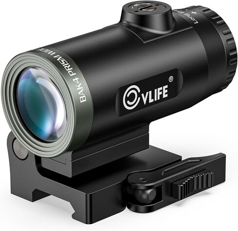 مكبر مضغوط CVLIFE Eaglefeather 3X/4X/5X مع حامل سريع التحرير، 3.54 بوصة/3.35 بوصة/3.14 بوصة، تخفيف العين، مجال رؤية كبير، مكبر نقطة حمراء من الوجه إلى الجانب، 2000 جرام مقاوم للصدمات، مطلق وأقل 1/3 شاهد مشارك in Kuwait