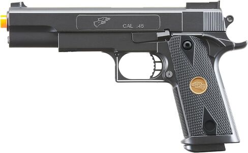 مسدس زنبركي Airsoft مقاس كامل محمل بزنبرك تكتيكي 1911 Hi-Capa من Delta Force (اللون: أسود) in Kuwait