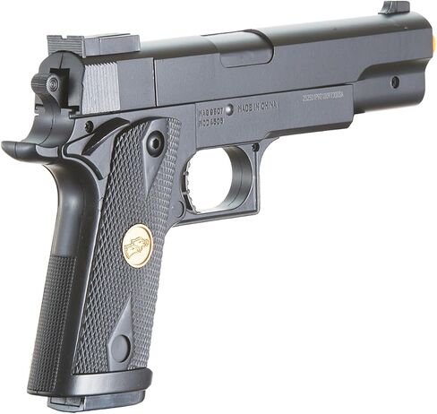 مسدس زنبركي Airsoft مقاس كامل محمل بزنبرك تكتيكي 1911 Hi-Capa من Delta Force (اللون: أسود) in Kuwait