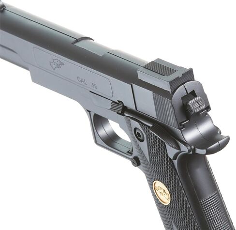 مسدس زنبركي Airsoft مقاس كامل محمل بزنبرك تكتيكي 1911 Hi-Capa من Delta Force (اللون: أسود) in Kuwait