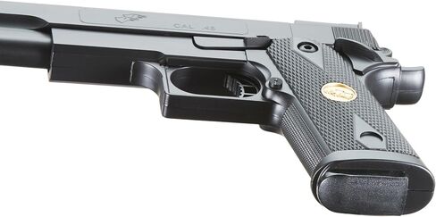 مسدس زنبركي Airsoft مقاس كامل محمل بزنبرك تكتيكي 1911 Hi-Capa من Delta Force (اللون: أسود) in Kuwait