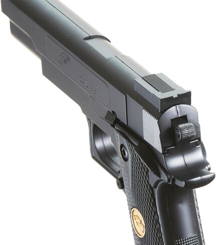 مسدس زنبركي Airsoft مقاس كامل محمل بزنبرك تكتيكي 1911 Hi-Capa من Delta Force (اللون: أسود) in Kuwait