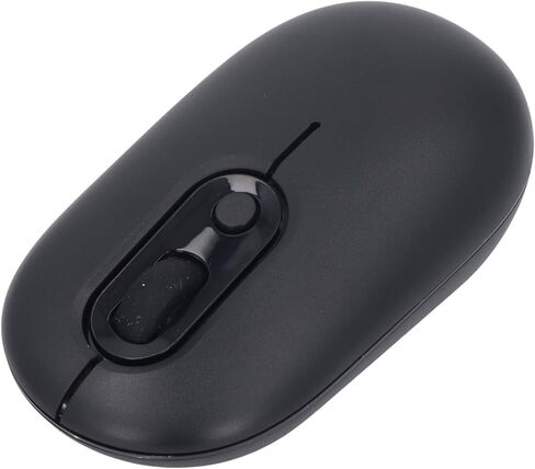 Diyeeni ماوس لاسلكي بلوتوث، ماوس محمول صغير الحجم لأجهزة الكمبيوتر المحمولة، BT + مستقبل USB وضع مزدوج، 800/1200/1600 نقطة في البوصة قابل للتعديل، لجهاز Chromebook لـ 11 10 8 7 2003 2000 (أسود) in Kuwait