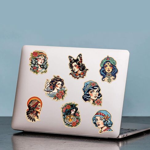50 Pcs Vintage Pinup Girls Vinyl Stickers Pack – Waterproof Retro Style Decals for Laptops, Water Bottles,Personal Decor in Saudi Arabia