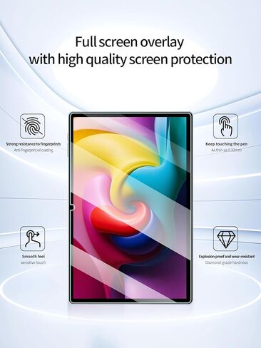 واقي شاشة لجهاز Callsky-Tab Ctab 11 Android 14 Tablet 10.95 بوصة معالج ثماني النواة، مضاد للخدش 9H صلابة اللمس الحساسة 2.5D حواف مستديرة خالية من الفقاعات سهلة التركيب، عبوتان. in Kuwait