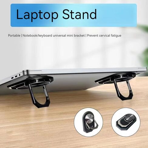 2 Pack Laptop Stand, Portable Zinc Alloy Notebook Riser for Desk, Ergonomic Laptop Holder Cooling Stand in Saudi Arabia