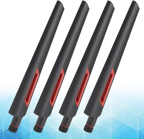 Yunseity 4 قطع SMA هوائي واي فاي متعدد الاتجاهات، تغطية لاسلكية محسنة قوة الإشارة، مع موصل RP SMA، لجهاز التوجيه RT AC68U EX6200 AC15 AC3200 AC66U in Saudi Arabia