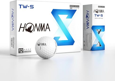 Honma 24TW-X كرات جولف فاخرة مكونة من 3 قطع للرجال والنساء، مسافة مستوى الجولة والتحكم في الدوران، غطاء يوريثان، غمازات هوائية، إطلاق عالي وكرات جولف ناعمة لدقة الجانب الأخضر، دزينة واحدة in Kuwait