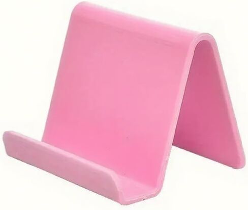 Multifunctional Foldable Phone Holder – Universal Adjustable Desktop Stand for Tablets & Phones –Pink Plastic Holder for Bedside or Office Use in Saudi Arabia