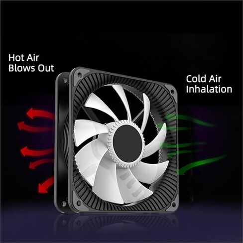FC120 ARGB PC Case Fan 120mm 5V 3PIN اللوحة الأم الإضاءة مزامنة 4PIN PWM مروحة تبريد صامتة (FC120-RGB) in Kuwait