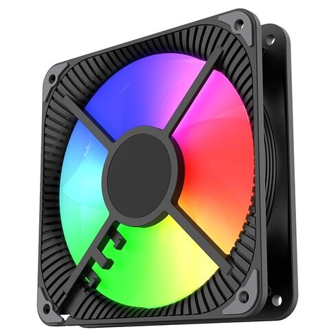 FC120 ARGB PC Case Fan 120mm 5V 3PIN اللوحة الأم الإضاءة مزامنة 4PIN PWM مروحة تبريد صامتة (FC120-RGB) in Kuwait