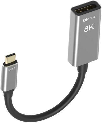 Portable USB C to DisplayPort 1.4 Cable 20cm, 8K@60Hz/ 4K@144Hz Adapter for Mac/for PC/for Android in Saudi Arabia