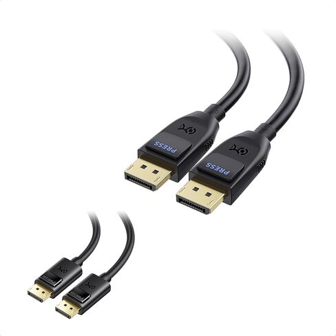 كابل Matters 4K DisplayPort إلى كابل DisplayPort وكابل DisplayPort 2.1 معتمد من VESA بطول 2 متر/6.6 قدم، يدعم 40 جيجابت في الثانية DP40 8K 60 هرتز، 4K 144 هرتز باللون الأسود in Saudi Arabia