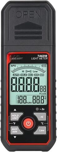 Illumination Meter TA631A Light Meter Lumen Tester Brightness Photometer Illumination Meter Light Photometer(TA631A 200000 LUX) in Saudi Arabia