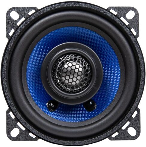 مكبرات صوت للسيارة Hifonics Colossus Classic HCC4CX مقاس 4 بوصات مع مكبرات صوت على شكل قبة من الألومنيوم ومعالجة طاقة RMS بقدرة 40 وات ومحيط من مطاط البوتيل - أسود/أزرق in Saudi Arabia