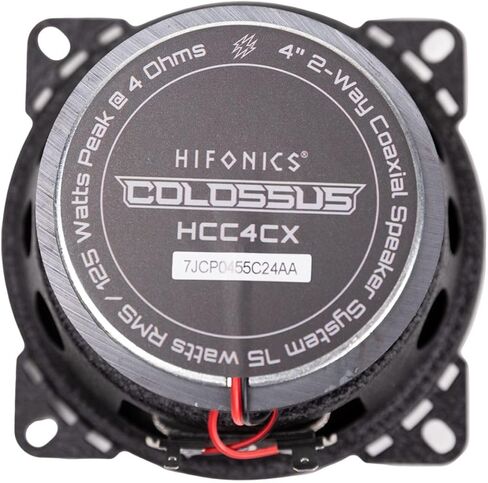 مكبرات صوت للسيارة Hifonics Colossus Classic HCC4CX مقاس 4 بوصات مع مكبرات صوت على شكل قبة من الألومنيوم ومعالجة طاقة RMS بقدرة 40 وات ومحيط من مطاط البوتيل - أسود/أزرق in Saudi Arabia