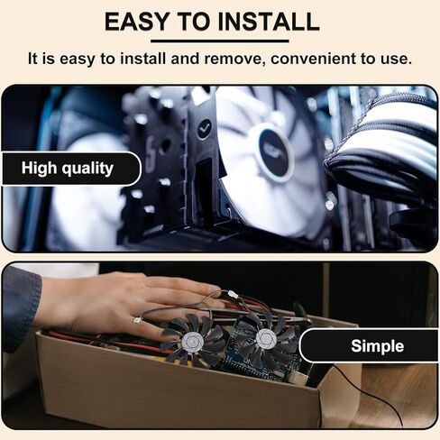 BESPORTBLE 1 Pair Plastic Graphics Card Cooling Fans Replacement for Gaming Gpu Video Cooler, Compatible with Msi Graphics Cards, Internal Computer Cooling Components in Kuwait