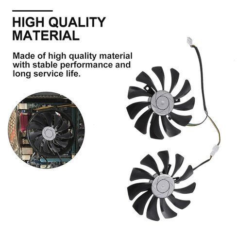 BESPORTBLE 1 Pair Plastic Graphics Card Cooling Fans Replacement for Gaming Gpu Video Cooler, Compatible with Msi Graphics Cards, Internal Computer Cooling Components in Kuwait