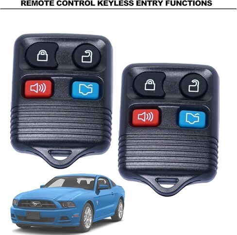 2pc استبدال الإدخال غير مفتاح المفتاح البعيد FOB FOB Transmitter For Ford 1998-2016 F-150 F-250 F-350 ، Mazda ، Mercury ، Lincoln-3 Button in Saudi Arabia