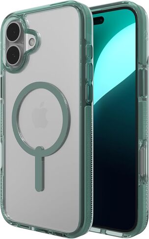 حافظة ZAGG Santa Cruz Snap مع مسند لهاتف iPhone 16 Pro Max - متوافقة مع MagSafe، حماية من السقوط من الدرجة العسكرية بطول 13 قدمًا، معززة بالجرافين، حافظة شفافة مع لمسات ألوان نابضة بالحياة، أسود in Saudi Arabia