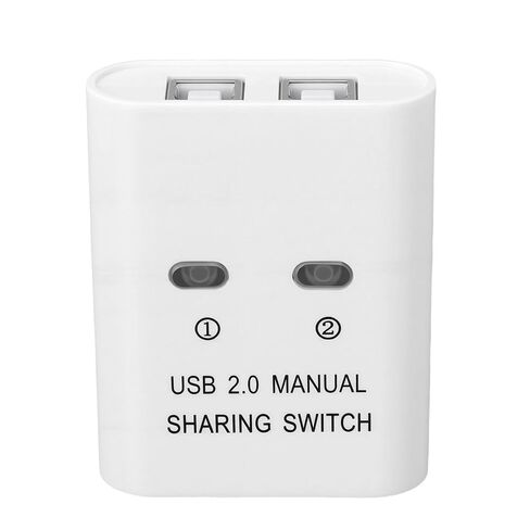 محدد محول USB 2.0، محور تبديل مشاركة USB فعال لجهازي كمبيوتر يشاركان جهاز طابعة واحد، مع مفتاح التبديل والتشغيل بالقابس in Kuwait