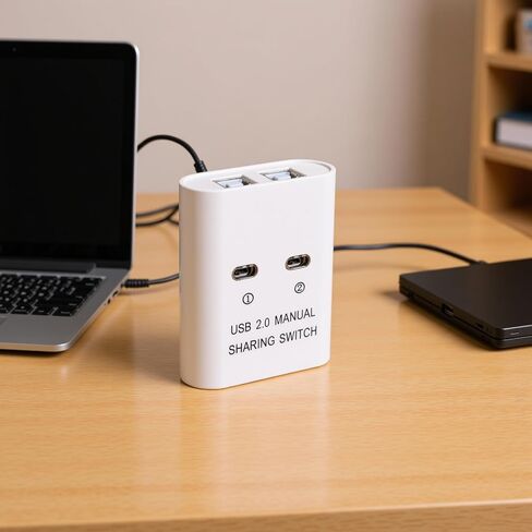 محدد محول USB 2.0، محور تبديل مشاركة USB فعال لجهازي كمبيوتر يشاركان جهاز طابعة واحد، مع مفتاح التبديل والتشغيل بالقابس in Kuwait