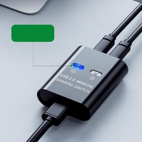 مفتاح مشاركة Yunseity USB 2.0، جهازي كمبيوتر يشاركان طابعة واحدة مع مفتاح واحد، نقل عالي السرعة، التوصيل والتشغيل، اتصال مستقر، مع منافذ إخراج إدخال USB .0 in Kuwait