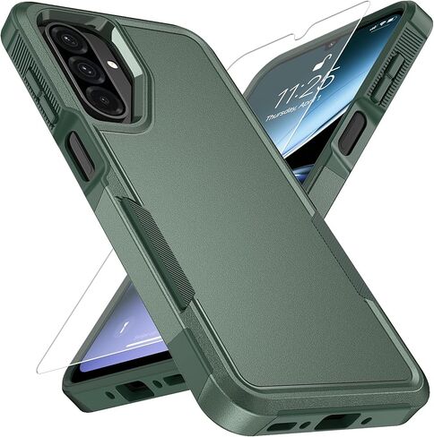 حافظة Vinve لهاتف Samsung Galaxy A26 5G مع واقي شاشة HD، مقاوم للصدمات بدرجة عسكرية وحماية مزدوجة الطبقات، جراب هاتف بتصميم مضاد للانزلاق، أسود in Kuwait