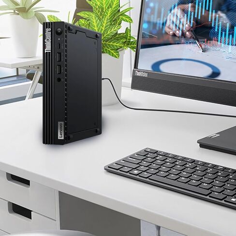 كمبيوتر Lenovo ThinkCentre M70q Gen 4 MFF Tiny 1L Mini PC Business Desktop، الجيل الثالث عشر Intel 10-Core i5-13400T (Beat i7-12700T)، ذاكرة الوصول العشوائي DDR4 سعة 8 جيجابايت، 512 جيجابايت PCIe SSD، WiFi 6، RJ45، Windows 11 Pro، Vent-HEA in Kuwait