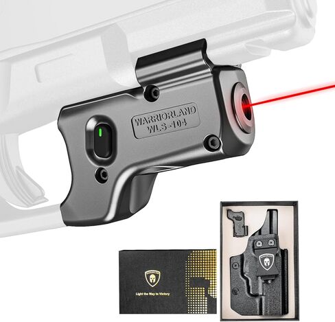 حافظة WARRIORLAND Kydex للمسدس مع مجموعة إضاءة ليزر مناسبة لـ Glock 19/17 /19X /23/31 /32/44 /45 مسدس، WLS-104 رؤية شعاع الليزر مع مؤشر الطاقة وحافظة مخفية للحمل IWB لليد اليمنى in Saudi Arabia
