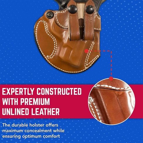 DeSantis Cozy Partner IWB Holster - الحافظة IWB، حافظة مسدس مخفية، حافظة مسدس مخفية للرجال والنساء، حافظة جلدية مدمجة وقابلة للتعديل in Kuwait