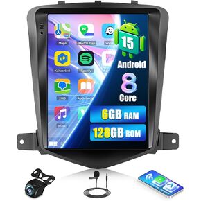 UNITOPSCI 4G+64G Android Car Stereo Radio for Chevrolet Chevy Cruze J300 2009-2015 CarPlay Android Auto, 9.7 Inch Touchscreen GPS Navigation DSP 32EQ BT 5.0 FM/RDS Mirror Link WiFi Backup Camera Mic in Kuwait