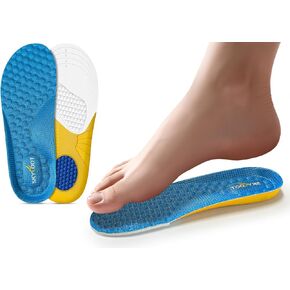 Skyfoot Shoe Insoles for Kids Worn Down Inserts استبدال ، مريح ، قابل للتنفس ، مقطوع لتناسب باطن الأحذية القوي لأحذية رياضية الأطفال (أزرق - زوج واحد ، طفل صغير: 9-12.5) in Kuwait