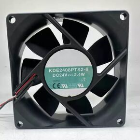 KDE2408PTS2-6 DC 24V 2.4W 80x80x25mm مروحة تبريد بسلكين in Kuwait