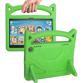 حافظة كمبيوتر لوحي Fire HD 8 & 8 Plus جديدة كليًا (الجيل الثاني عشر/العاشر، 2024/2022/2020)، غطاء حامل قابل للتعديل متعدد التروس من SHREBORN مع مسند، متوافق مع Alcatel TCL - أزرق in Kuwait