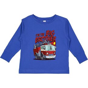تي شيرت Inktastic Big Brother Fire Truck للأطفال الصغار بأكمام طويلة in Kuwait