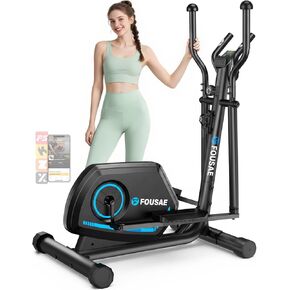 Elliptical Exercise Machine, 16-Level Magnetic Resistance Elliptical Machine for Home Trainer with Hyper-Quiet Drive, 15.5IN AStride, LCD Monitor & App Support,350LBS Weight Capacity in Kuwait