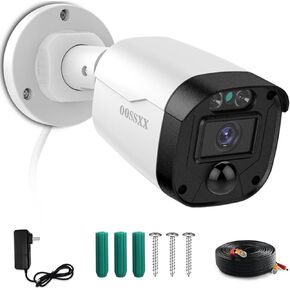 OOSSXX HD 5.0 ​​ميجابيكسل 1944P كاميرا مراقبة CCTV سلكية خارجية لـ 720P/1080N/1080P/5MP/4K HD TVI AHD CVI التناظرية المنزلية أنظمة مراقبة الفيديو CCTV DVR، IP67 مقاومة للماء in Kuwait