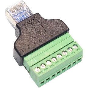 محولات RJ45 ذكر إلى 8Pin محولات محمية بدون لحام لتوصيل كابل إيثرنت بأجهزة توجيه الكمبيوتر وأجهزة التلفاز لإعدادات الشبكات لأجهزة التوجيه والكمبيوتر in Saudi Arabia