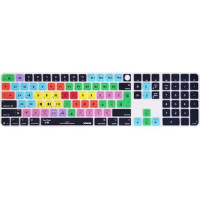 XSKN Avid Media Composer Shortcuts EU&US Universal Version سيليكون غطاء لوحة المفاتيح لجهاز 2024 iMac 24 بوصة M4 لوحة المفاتيح السحرية مع معرف اللمس ولوحة المفاتيح الرقمية A3119 in Kuwait