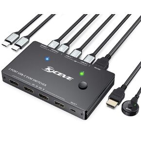 USB 3.2 Switch 2 Computers Share 1 USBC & 3 USBA Devices 10Gbps,ANGEET USB Switch Selector for PC Laptop Keyboard Mouse Portable SSD,with 2 USBC Data Cables and Wired Remote in Saudi Arabia